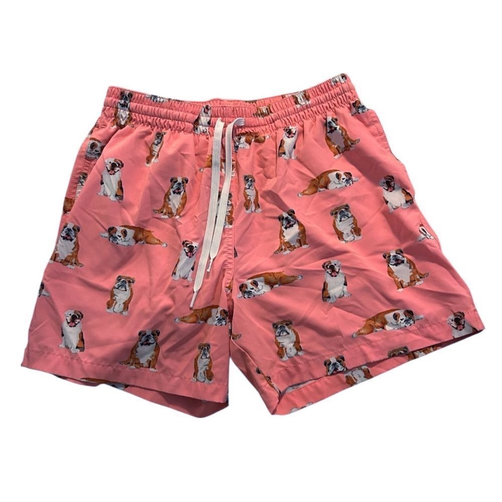 CHUBBIES Bulldog Dog Paddles 5.5" Swim Trunks Shorts Mesh‎ Liner Men's M EUC